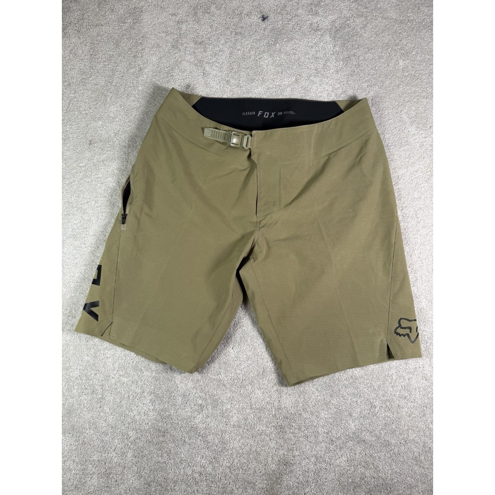 Fox Racing Flexair Lite Shorts Mens 36 Light Olive Green 10" Inseam Ratchet MTB